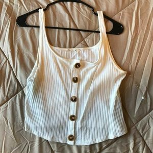 White Strap Crop top